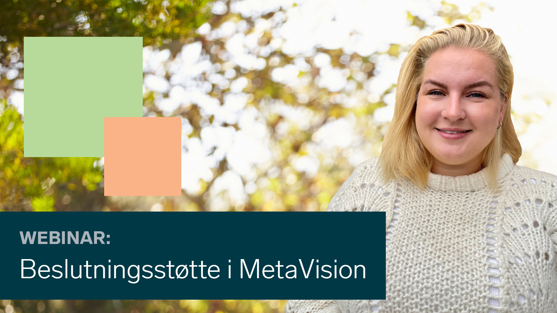 Karoline Hansen presenterte om beslutningsstøtte i MetaVision