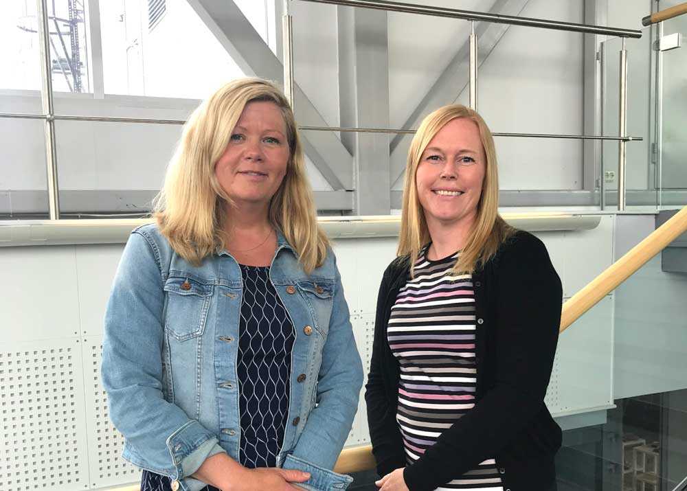 - The coronavirus pandemic motivated us to find out how we can have effective video meetings in the healthcare sector,” says the e-health researchers (from left) Line Silsand and Gro-Hilde Severinsen. Photo: Lene Lundberg