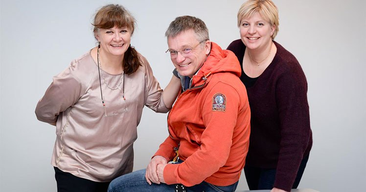 From left: Gro Rosvold Berntsen, Markus Rumpsfeld and Monika Dalbakk are behind the study that shows that patients who receive person-centred care have a lower mortality rate than the control group. (Photo: UNN)