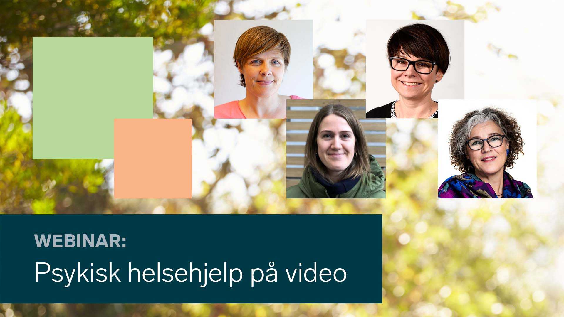 Unn S. Manskow, Tone H. Mebust, Marianne V. Trondsen og Frøydis Eidheim holder foredrag om videobasert terapi til unge som har en forelder med alkohol eller andre rusproblemer.